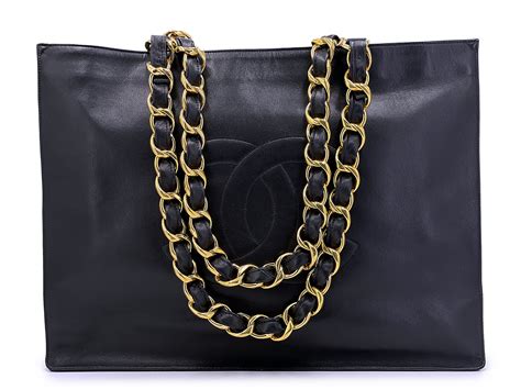 chanel chain shopper tote bag